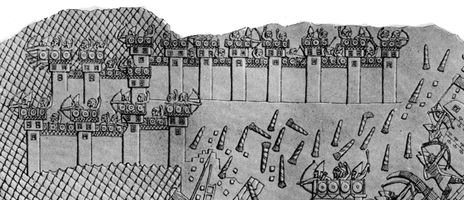Fig 8: Tower defense - Detail of a sketch - From [Art, history and literature illustrations](https://www.worldcat.org/title/art-history-and-literature-illustrations/oclc/878211383&referer=brief_results)