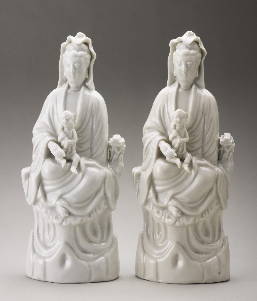 Two figures of Guanyin with a child on a rocky throne second half of 17th century - Royal Collection Trust - RCIN 58842.jpg