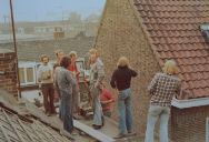 Joined forces on the roof - Photo taken from the Bastiaan family archive