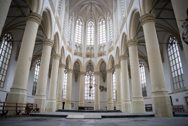 View of the church from the quiet room - Photography Wilke Geurds